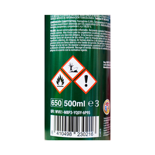 K ORIGEN Insecticida aerosol rast.500 ml.