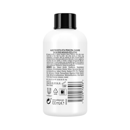 Acondicionador hidratante para cabellos secos o dañados TRESEMMÉ 100 ml.