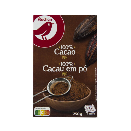 Cacao en polvo puro 100 % cacao PRODUCTO ALCAMPO 250 g.