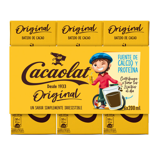 CACAOLAT Batido de chocolate CACAOLAT Original 6 x 200 ml.