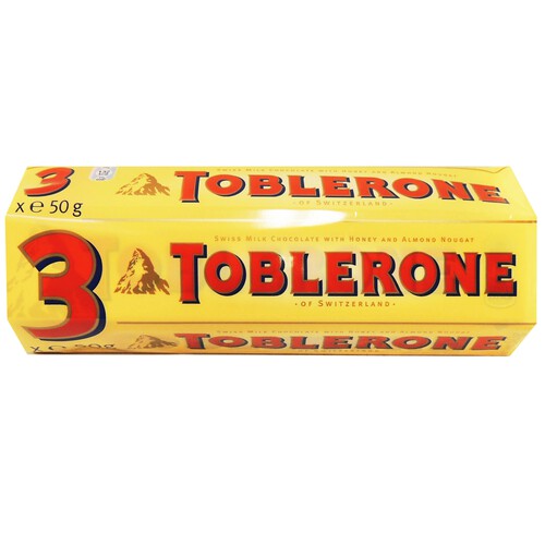 TOBLERONE Chocolatina 3 uds. de 50 g.