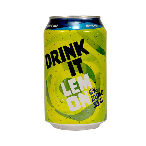 DRINK IT Refresco de limón con gas lata 33 cl.