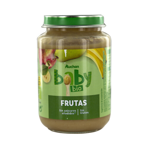 ALCAMPO BABY ECOLÓGICO Tarrito multifrutas (manzana, pera, plátano y naranja) a partir de 4 meses 200 g.