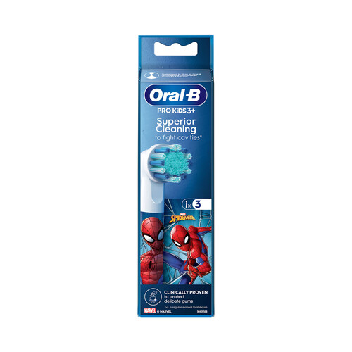 ORAL-B Pro kids3+ Recambio infantil ( a partir de 3 años) para cepillo de dientes eléctrico 3 uds.