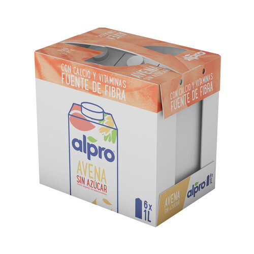 ALPRO Bebida avena 0% azúcar  caja 6x1 l.