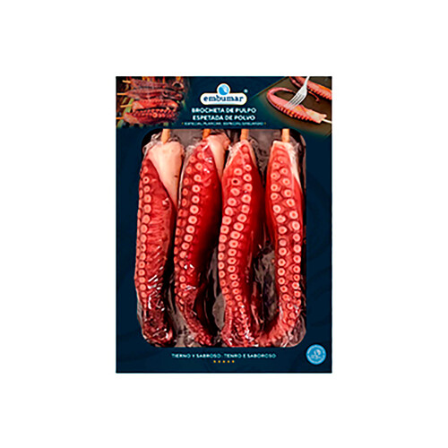 EMBUMAR Pulpo cocido brochetas especial plancha 4 uds 200 g