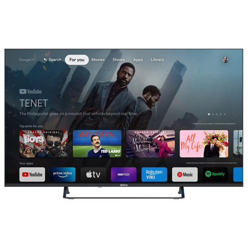 Televisión 127 cm (50) QLED QILIVE Q50QG231B 4K, SMART TV, WIFI, TDT T2, USB reproductor y grabador, 4HDMI, 60HZ.