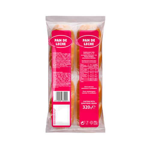 DULCESA Pan de leche, 8 uds, 320 g.