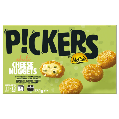 McCAIN Pickers Bocaditos de queso fundido con trocitos de jalapeño 230 g.
