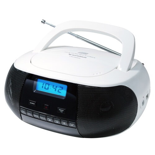 Reproductor de CD portátil SUNSTECH CRUSM400, multiformato, sintonizador de radio FM.