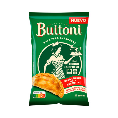 BUITONI Masa gruesa para empanadas estilo argentino 12 uds.