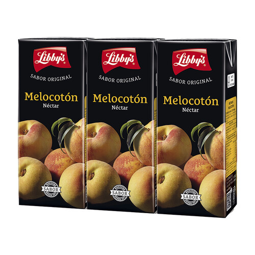 LIBBY'S Néctar de melocotón LIBBY'S pack de 3 uds x 20 cl.