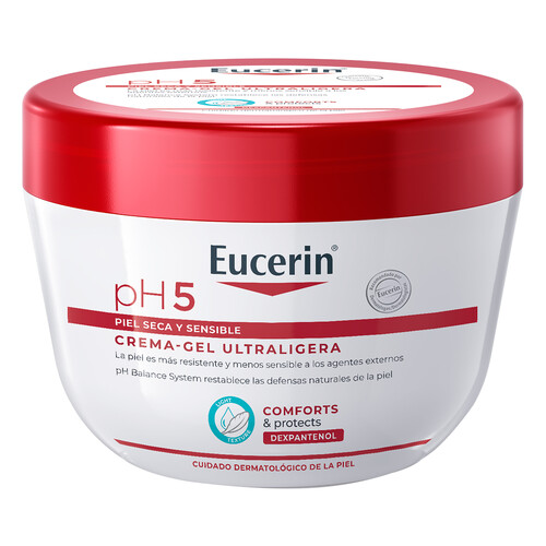 EUCERIN Crema ultraligera con textura gel, para pieles secas y sensibles EUCERIN pH5 350 ml.