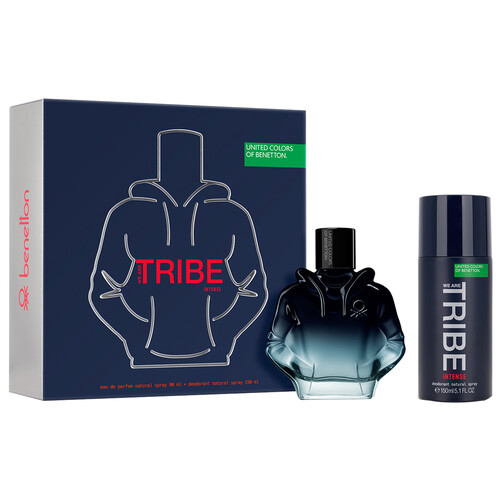 UNITED COLOR OF BENETTON We are tribe intense Estuche para hombre con colonia y desodorante.