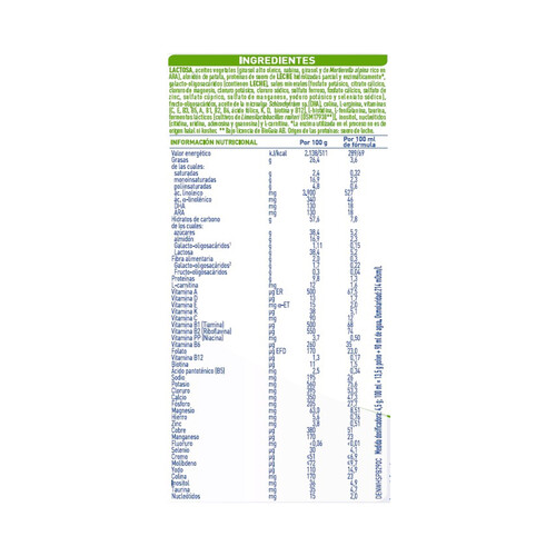 NAN Expert pro total confort 2 Leche en polvo de continuación, a partir de 6 meses 800 g.