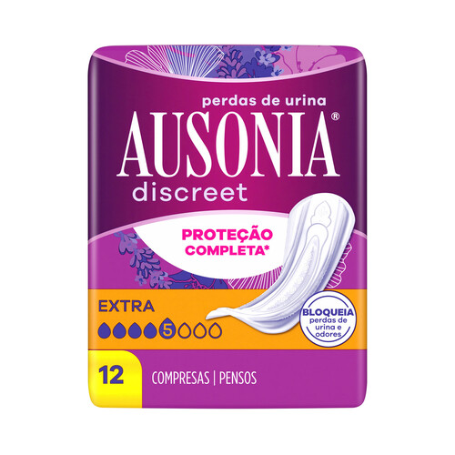 AUSONIA Discreet Compresas extra para perdidas de orina 12 uds.