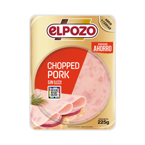 EL POZO Chopped pork, sin gluten y cortado en lonchas EL POZO 225 g.