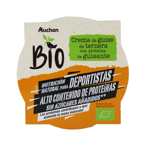 ALCAMPO ECOLÓGICO Crema de guiso con ternera y proteína de guisante 220 g..