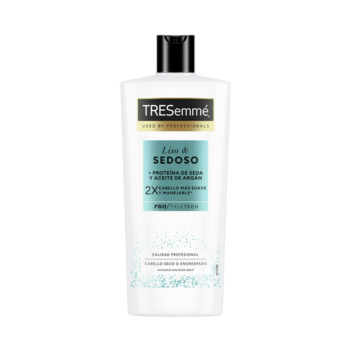 TRESEMMÉ Liso & sedoso Acondicionador con proteína de seca y aceite de argán, para cabellos secos o encrespados 685 ml.