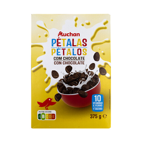 PRODUCTO ALCAMPO Cereales de trigo integral, trigo y máiz, con chocolate 375 g.