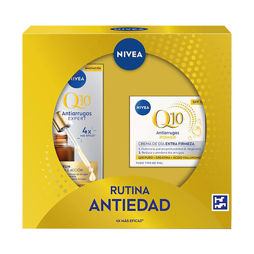 NIVEA Q10 Power Estuche con crema de día y sérum antiedad.