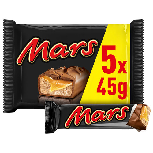 MARS Barritas de chocolate rellenas de caramelo 5 uds. 45 g.