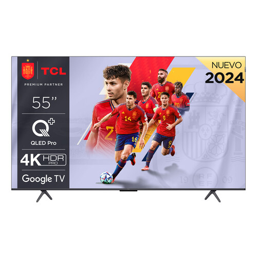 Televisión 139,7 cm (55) QLED TCL 55C655 TV4K, GOOGLE TV, Game Master 3.0, SMART TV, Bluetooth.