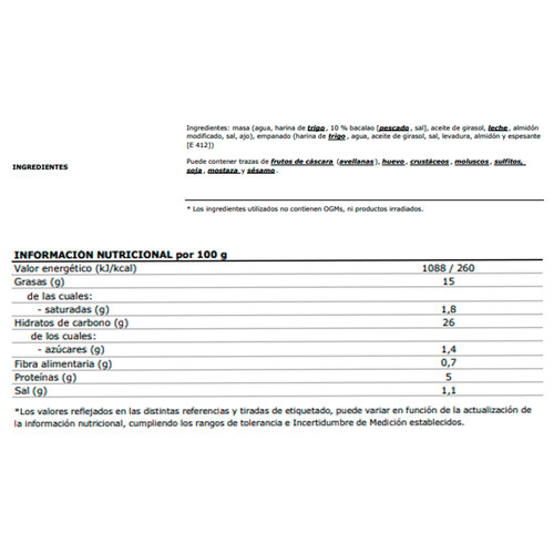 AGUINAMAR Croquetas bacalao 250 g.