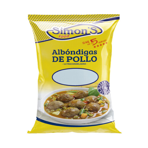 SIMON´S FOOD Albóndigas de pollo ultracongeladas SIMON´S FOOD 1 kg.