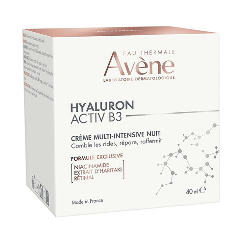 THERMALE AVÉNE Hyaluron activ B3 Crema de noche multi-intensiva con Retinal y Niacinamida 40 ml.