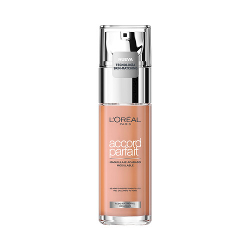 L´ORÉAL PARIS  Accord parfait  Tono 2R Vanille rosé Base maquillaje con textura fundente y sin efecto máscara.