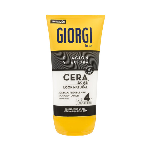 GIORGI Cera fijadora (4) con textura gel, para un acabado flexible (hasta 48 h) y un look natural GIORGI 145 ml.