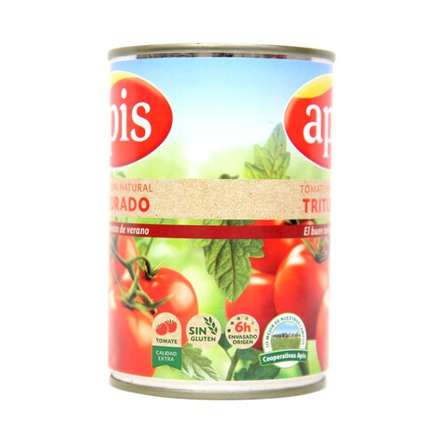 APIS Tomate natural triturado lata de 400 g.