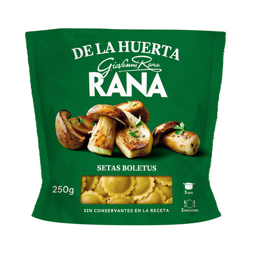 RANA Raviolis de pasta fresca al huevo, rellenos de boletus edulis 250 g.