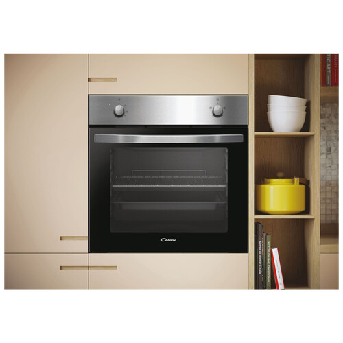 Horno multifunción CANDY FIDCPX200, negro, capacidad 70L, clase energética A, A: 59,5cm, H: 59,5cm, F: 56,8cm.