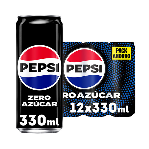 PEPSI Max  Refresco de cola sin azúcar pack 12 uds. x 33 cl.