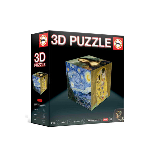 Puzzle 3D arte, 6 puzzles de 36 piezas, EDUCA.