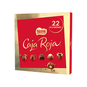 Caja roja bombones Nestlé - ejemplo promoción envase-regalo