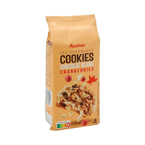 PRODUCTO ALCAMPO Les gourmands Galletas cookies con chocolate blanco y arándanos 200 g.