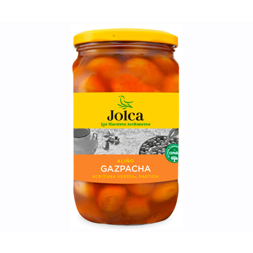 JOLCA Aceituna verde Verdial partida, gazpacha JOLCA 835 g.