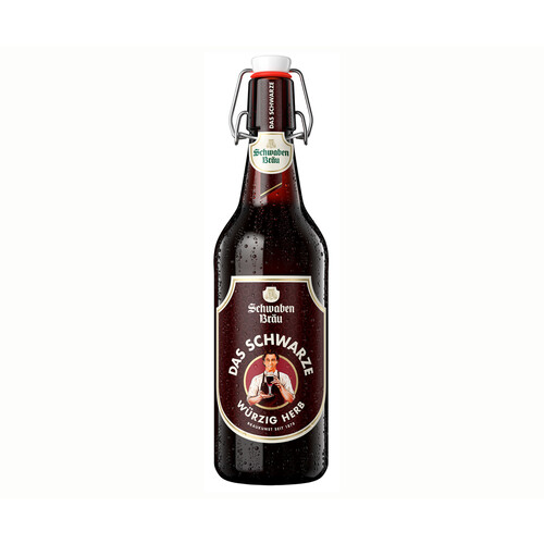 SCHWABEN Cerveza alemana negra botella 50 cl.