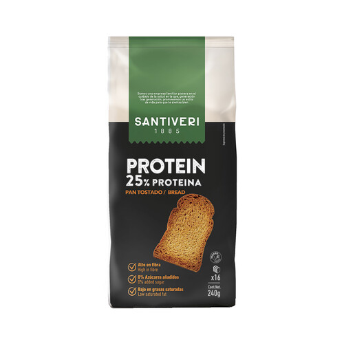 SANTIVERI Pan tostado Proteico SANTIVERI 240 g.