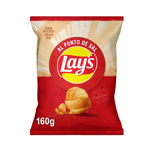 LAY'S Al punto de sal  Patatas fritas lisas de bolsa 160 g.