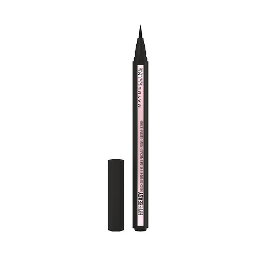 MAYBELLINE Hiper easy tono 801 Black ultra intenso Eyeliner de ojos líquido con pincel ultra flexible.