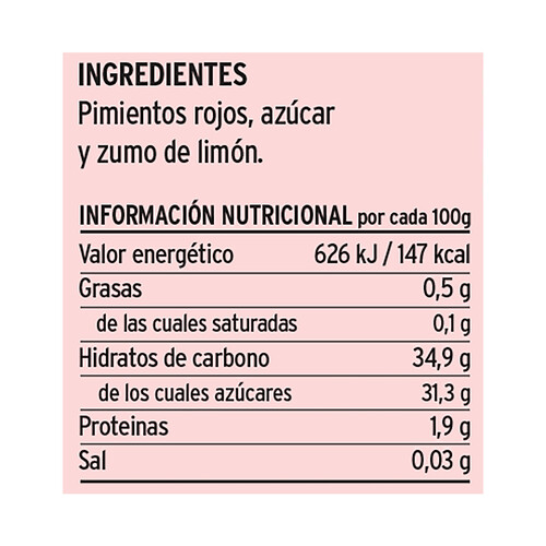 VICASOL Mermelada de pimiento rojo 250 g.