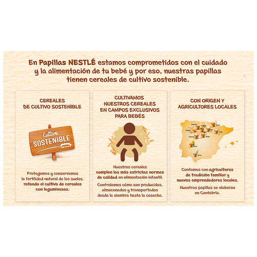 NESTLÉ Papilla de 8 cereales, sin azúcares añadidos, a partir de 6 meses 475 g.