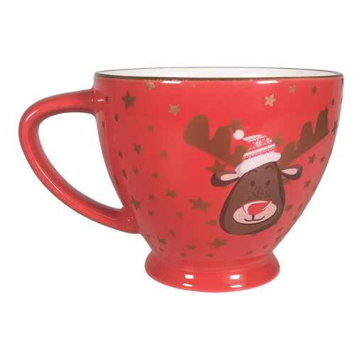 Taza mug cara reno 40CL color rojo, ACTUEL.