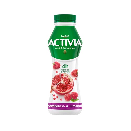 ACTIVIA Bífidus líquido para beber, con sabor a frambuesa y granada de Danone 280 g.