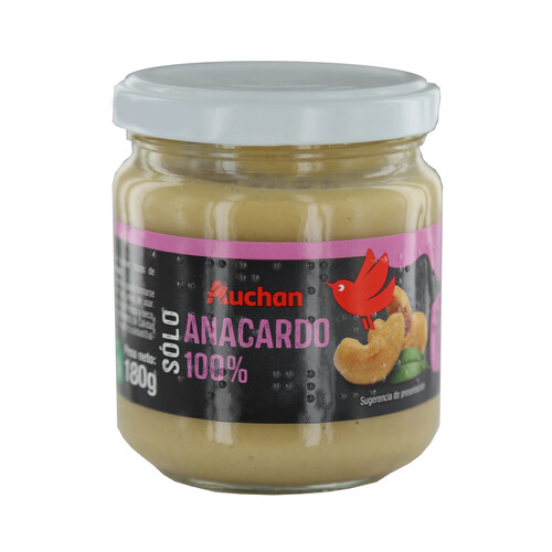 PRODUCTO ALCAMPO Crema de anacardo elaborada sin gluten 180 g.