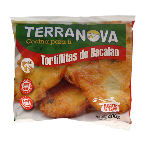 TERRANOVA Tortillitas de bacalao elaboradas según receta artesana 400 g.
